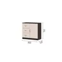 Комод Стендмебель Басса 80x79x41.40 см 3 ящика ЛДСП цвет бежевый/коричневый