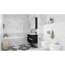 Керамическая плитка Cersanit Oriental Oe6r442 42x42см цвет черно-белый