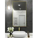Зеркало интерьерное в алюминиевой раме настенное ONE Mirror 120x60 см золото