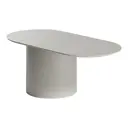 Журнальный столик овальный Ellipse furniture 80x50x41 см серо-бежевый