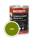 Эмаль по ржавчине 3 в 1 Эксперт 30749 молотковая цвет хаки полуматовый 0.9 л