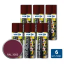 Покрытие по ржавчине Vixen Vx513005 матовый цвет винно-красный 0.52 л 12 шт