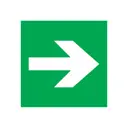 Табличка ПВХ эвакуационный знак Rexant «Направляющая стрелка» 200x200 мм