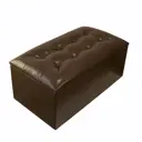 Банкетка Сонли с ящиком 40.5x40.5x75.5 см экокожа цвет темно-коричневый-глянец