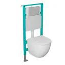 Комплект инсталляция с унитазом Owl 1975 OWLINSTNI.OWLT190302 цвет белый