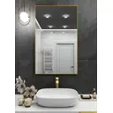 Зеркало интерьерное в алюминиевой раме настенное ONE Mirror 100x70 см золото