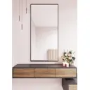 Зеркало интерьерное в алюминиевой раме настенное ONE Mirror 130x70 см черное