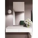 Зеркало интерьерное в алюминиевой раме настенное ONE Mirror 130x70 см белое