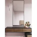 Зеркало интерьерное в алюминиевой раме настенное ONE Mirror 150x60 см черное
