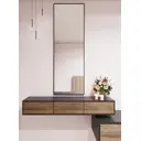 Зеркало интерьерное в алюминиевой раме настенное ONE Mirror 150x50 см черное