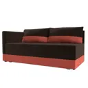 Кушетка Лига Диванов Никас 118410L 150x73x82 см вельвет цвет коричневый,коралловый