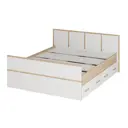Кровать Мебелони Кровать 1.6м light сакура 160x200 см ЛДСП цвет дуб сонома/белый