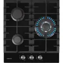 Газовая варочная панель Hiberg VM 4534 B 45 см 3 конфорки цвет черный