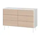 Комод Ellipse furniture Hub 6 ящиков 136x49x89 см МДФ цвет белый/натуральный