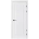 Дверь межкомнатная глухая Альпика 90x220 см ПЭТ цвет белый с замком и петлями