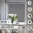 Рулонная штора Эскар Blackout silverback 50x160 см цвет темно-серый