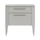 Тумба прикроватная Ellipse furniture 50x50x41 см 2 ящика МДФ цвет серо-бежевый