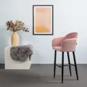 Барный стул R-home Oscar 60x108x59 см цвет розовый/черный