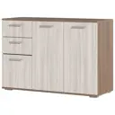 Комод Стендмебель №3 3 ящика 120x46x83 см ЛДСП цвет бежевый/коричневый