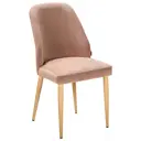 Стул R-home Alen 89x61x48 см велюр цвет коричневый/натуральный дуб