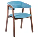Кухонный стул R-home Dalia 77x50x59.5 см велюр цвет голубой