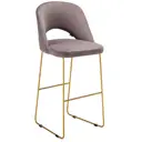 Полубарный стул R-home Lars 105x57.5x52.5 см велюр цвет коричневый