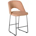 Полубарный стул R-home Lars 96x57.5x52.5 см велюр цвет бежевый