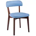 Кухонный стул R-home Франк 78x59x48 см ткань цвет синий/темный орех