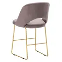 Полубарный стул R-home Lars 96x57.5x52.5 см велюр цвет коричневый/золотой