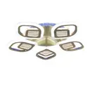 Люстра потолочная светодиодная Мелодия света Petal 30 м² регулируемый цвет света RGBW цвет коричневый
