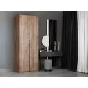 Шкаф распашной с модулем и полками Мебельная компания е1 80x220x53 см ДСП цвет крафт табачный