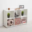 Стеллаж с секциями Letta L2491 65x95x29 см ЛДСП цвет белый