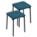 Комплект табуретов 2 шт Estente 35x45x35 см сталь/дерево цвет синий