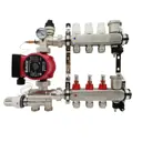 Коллектор Valfex на 3 выхода 1"x1" с смесительным узлом и циркуляционным насосом сталь