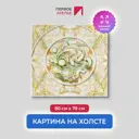 Картина на деревянном подрамнике Первое ателье "Нефритовые рыбки" 79x80 см