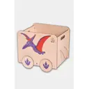 Ящик Pema kids Динозавр 46x36.5x35 см фанера цвет бежевый/фиолетовый