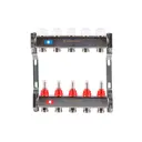 Коллектор с расходомером Rommer 1"x3/4" 5 выходов нержавеющая сталь RMS-1200-000005