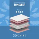Матрас ZonSleep Mirel 90x190 см независимый пружинный блок, односпальный