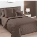 Комплект постельного белья Home Mercury Страйп моккачино 28604, евро, перкаль, цвет коричневый