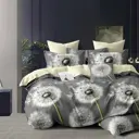 Комплект постельного белья Home Mercury Одуванчики 5 28743, евро, поплин, цвет серый