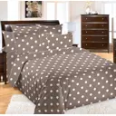 Комплект постельного белья Home Mercury Горошинки 29394, двуспальный, перкаль, цвет коричневый