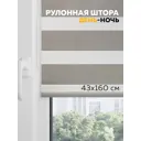 Рулонная штора Mirtex День - Ночь Баланс 43x160 см цвет серый