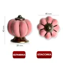 Мебельная ручка-кнопка Тундра Ceramics 001 керамическая пудровый