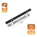 Ручка скоба Cappio м/о 96 мм d=12 mm пластик цвет хром/черный