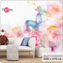 Фотообои флизелиновые Bartonwall 600x270 см 3d Детские Цветы Бабочки