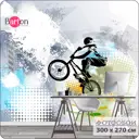 Фотообои флизелиновые Bartonwall 300x270 см Граффити Велосипед K11803
