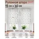 Рулонная штора Эскар Ива 98x160 см цвет белый