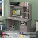Компьютерный стол Мэрдэс СКЛ-Прям130+НКЛ-130 Н 130x179x60 см ЛДСП цвет светло-серый