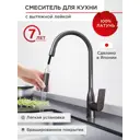 Смеситель для кухни однорычажный Tokito TOK-MIT-1013GM излив 22.8 см цвет черный