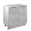 Напольный шкаф Атмосфера Simple 80x82x53 см 2 дверцы ЛДСП цвет ателье светлое/белый